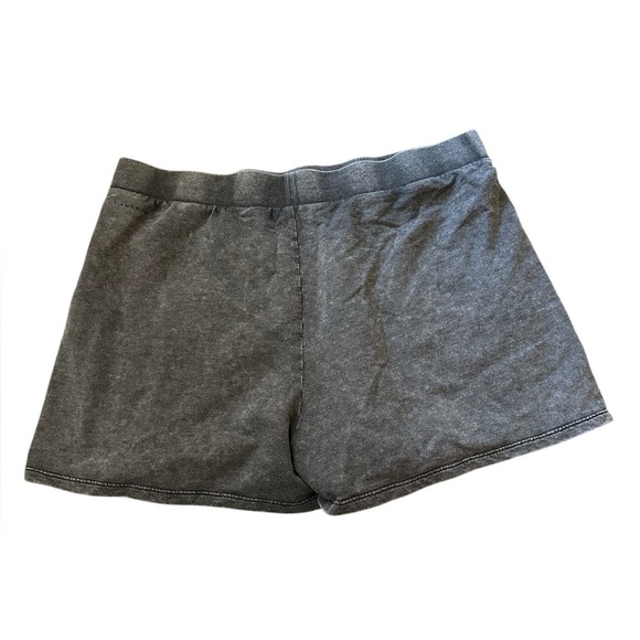 DanSkin High Waist Sweatpant Shorts Acid Wash Black Large - Picture 2 of 9